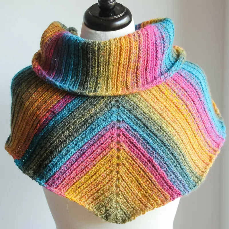 Uptown Brioche Infinity Scarf (Crochet) 2