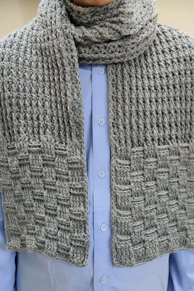 Urban Weave Scarf (Crochet) 1