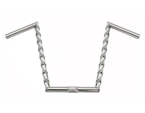 V Square Twisted Handlebar 12" 25.4Mm Chrome. 1