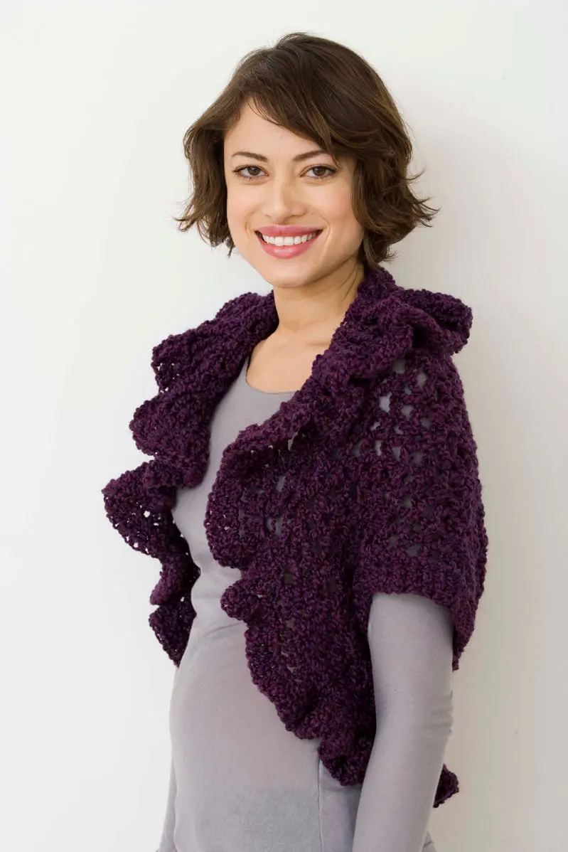 V-Stitch Cocoon Shrug (Crochet) 1