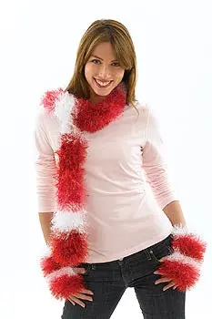 Valentines Striped Fingerless Gloves Mitts Pattern (Knit) 1
