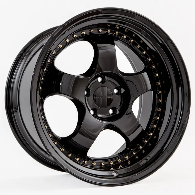 Varrstoen Es6 Full Gloss Black W/ Gold Rivets 1