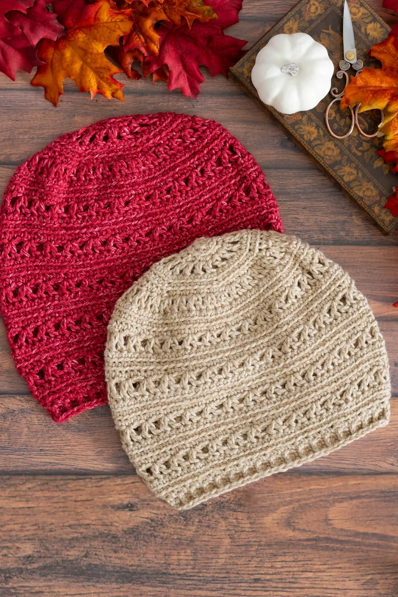 Very Slouchy V-Stitch Hat (Crochet) 1