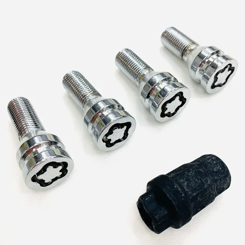 Vw Caddy Locking Wheel Nut Set Premium Quality M14x1.5 2004 Onwards 1
