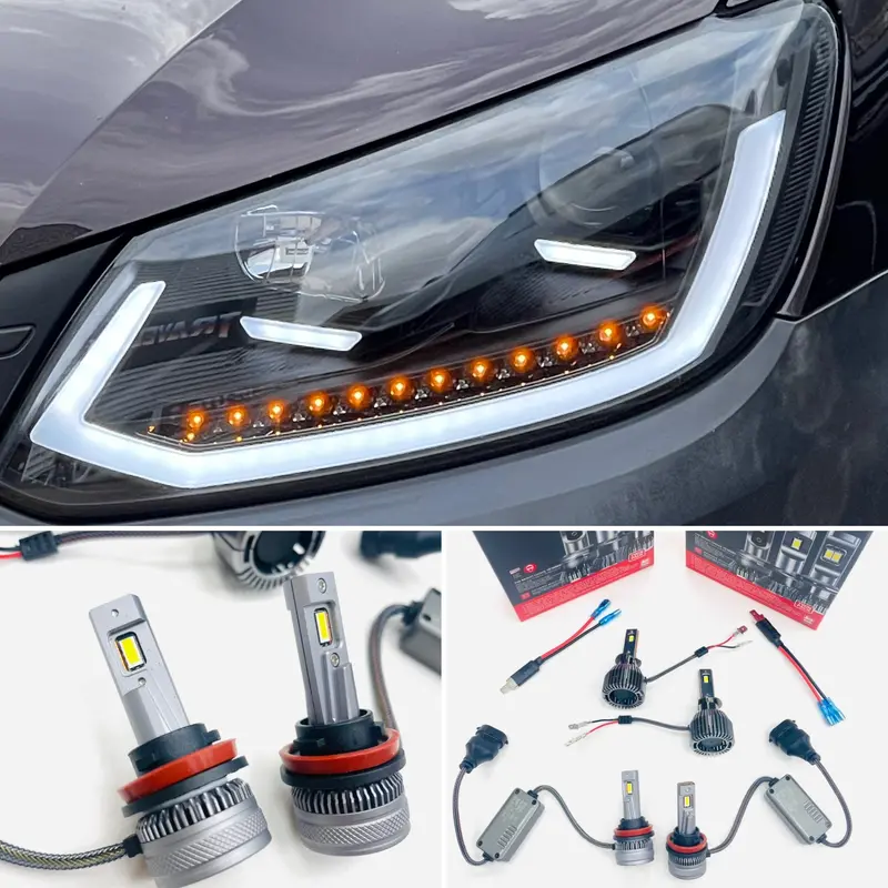 Vw Caddy Mk3 Drl Full Led Headlights With Dynamic Indicators 10-15 1