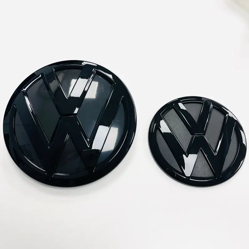 Vw Caddy Mk4 15-20 Front & Rear Gloss Black Badges (Tailgate Models Only) 1