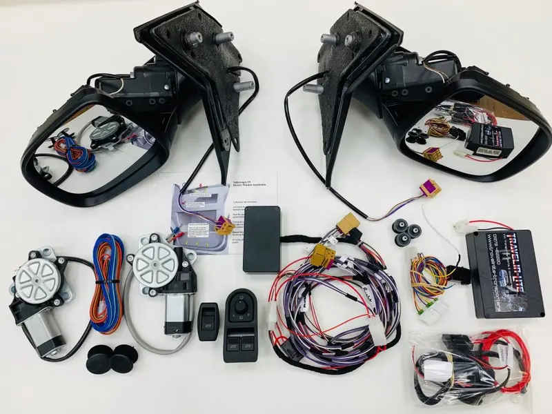 Vw T5 / T5.1 Manual To Electric Heated Power Folding Mirrors & Window Kit Upgrade New 1