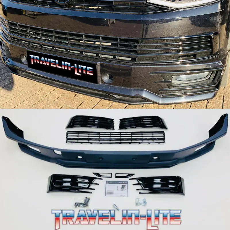 Vw T6 Sportline Lower Spoiler & Gloss Black Lower Grilles Brand New 1