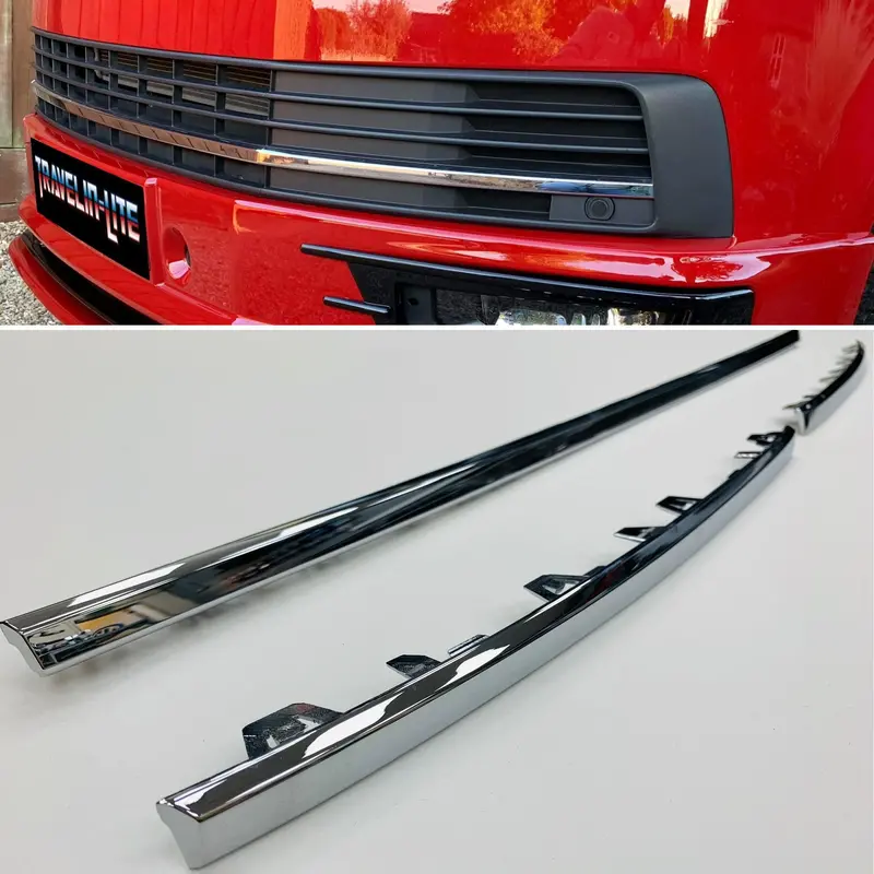 Vw T6 Transporter Chrome Trims 3 Pcs For Lower Grille 15 Onwards Brand New 1