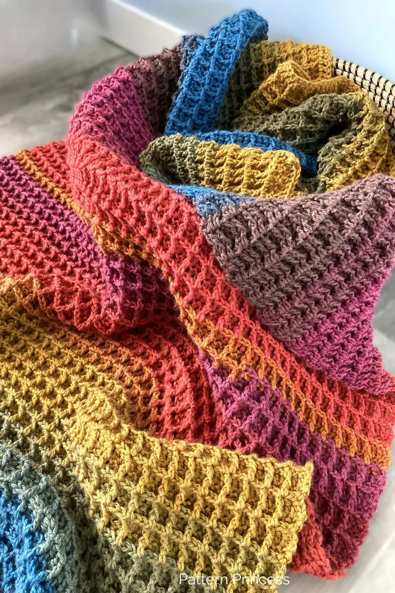 Waffle Whispers Throw (Crochet) 1