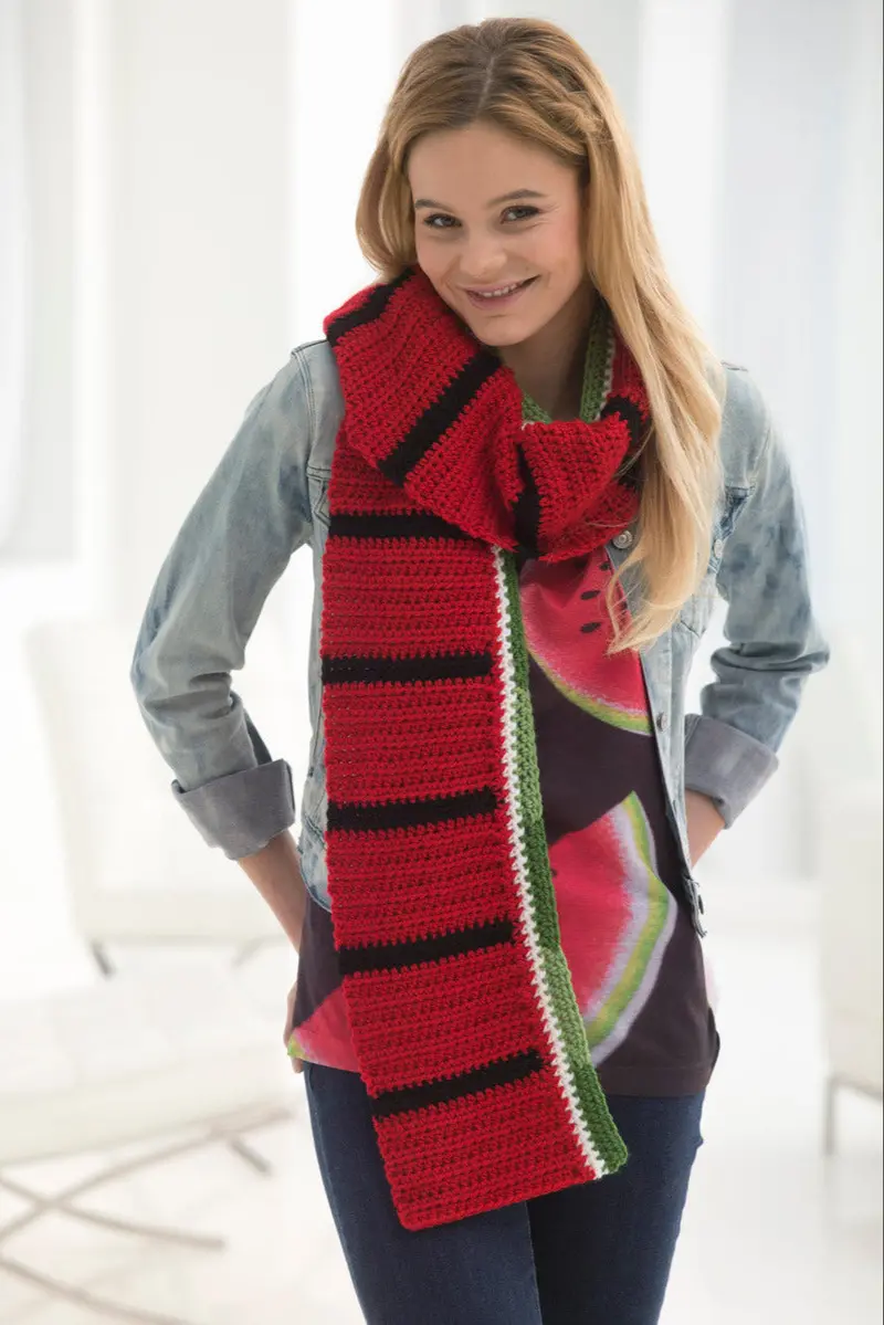 Watermelon Scarf (Crochet) - Version 2 1