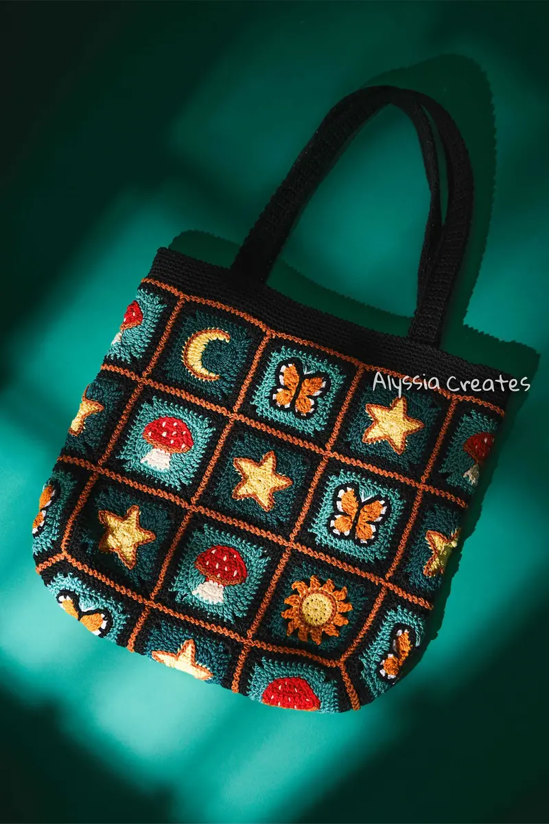 Whimsical Tote Bag (Crochet) 1
