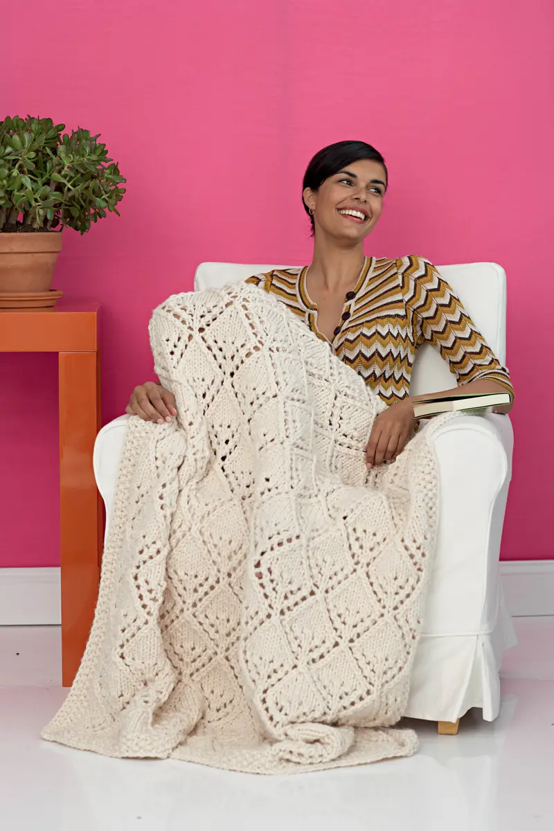 Winter Lace Afghan (Knit) 1