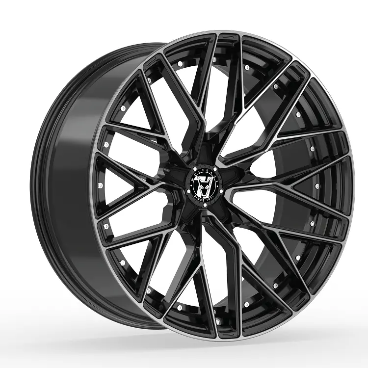 Wolfrace 71 Wolfsburg Gtr Custom 20" Wheels & Tyres . Black & Polished 2