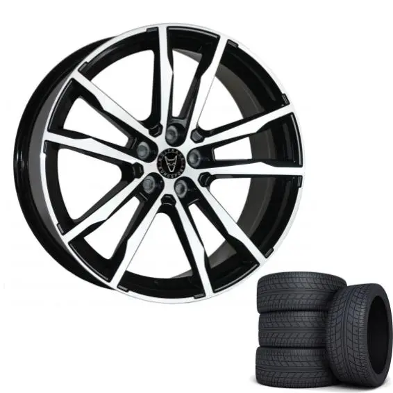 Wolfrace Dortmund 20” Wheel & Tyre Package (Gloss Black & Polished) 1