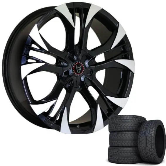 Wolfrace Eurosport Assassin Gt2 20" Wheels & Tyres . Black & Polished 1