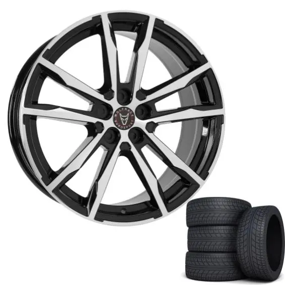 Wolfrace Eurosport Dortmund 18" Wheels & Tyres . Black & Polished 1