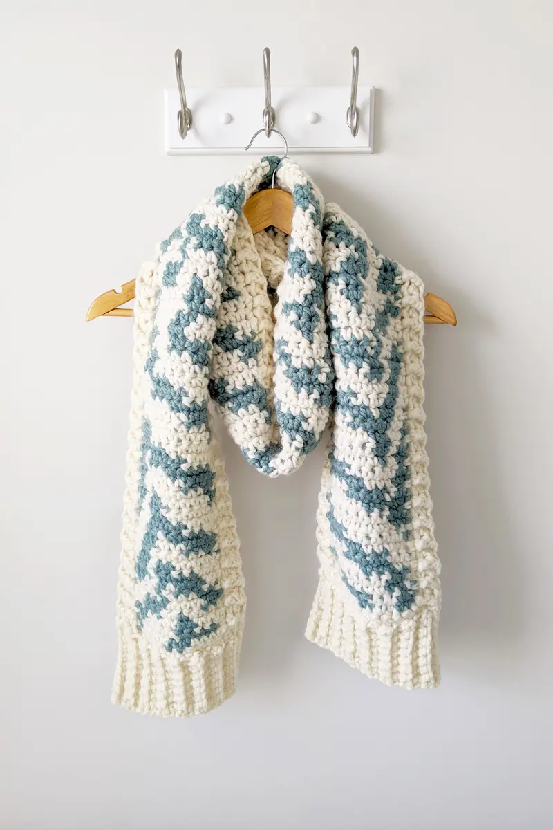 Zebra Print Scarf (Crochet) 1