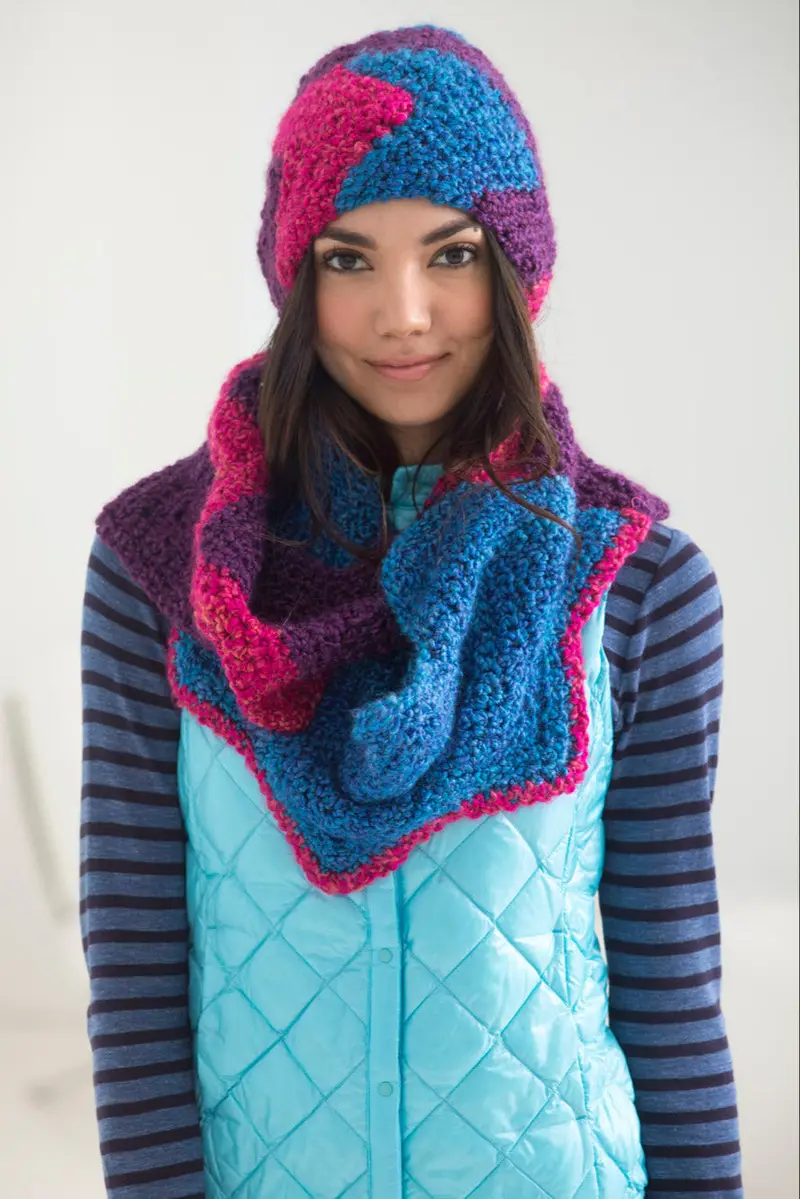 Zigzag Hat And Cowl (Crochet) 1
