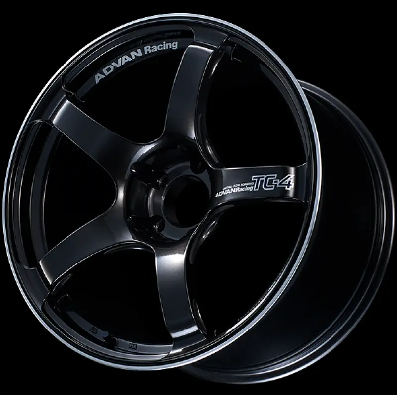 Advan Tc4 Alloy Wheels – 18X8.5, +45 Offset, 5X112, Black Gunmetal Finish With Ring 1