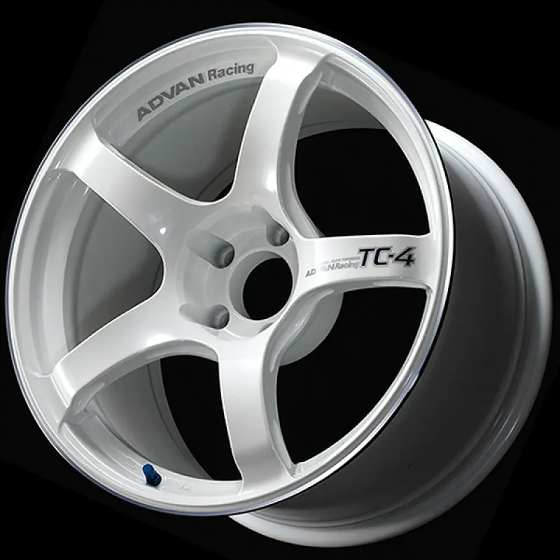 Advan Tc4 Racing Wheel – 18X7.5", +42 Offset, 5X112 Pcd, 66.5Mm Center Bore, Racing White Metallic Finish 1