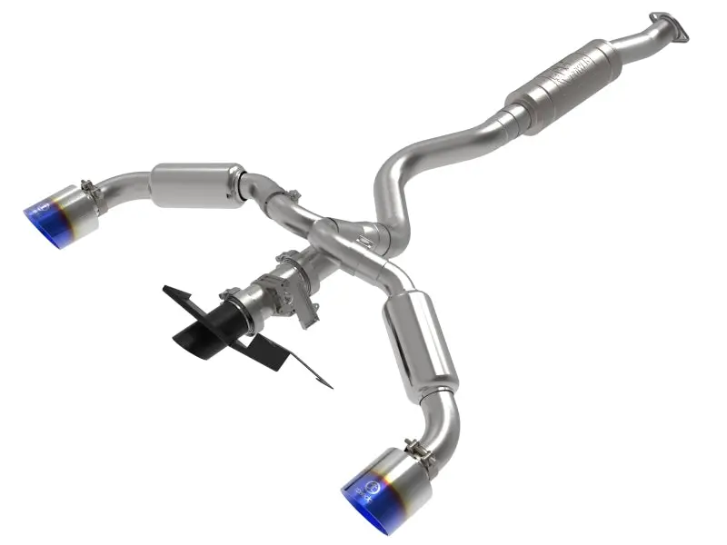 Afe Power Cat-Back Exhaust For 2023–2024 Toyota Gr Corolla – 3-Inch Inlet To 2.5-Inch Outlet With Blue Flame Tips 1