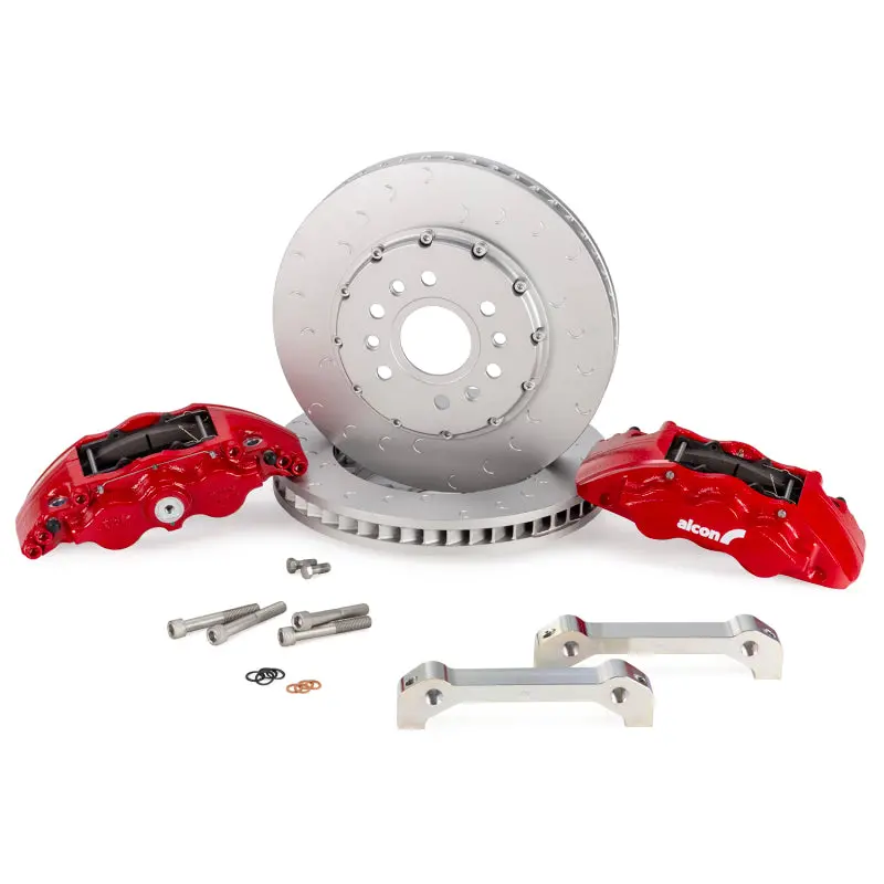 Alcon Front Brake Upgrade Kit For 2021+ Ram Trx — 376×42Mm Rotors & 6-Piston Red Calipers 1