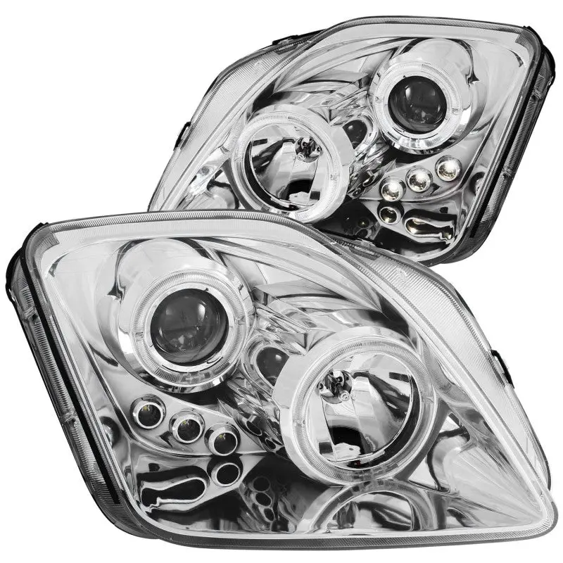 Anzo Projector Headlights With Halo Rings — Chrome Housing & Led Accent, For 1997–2001 Honda Prelude 1