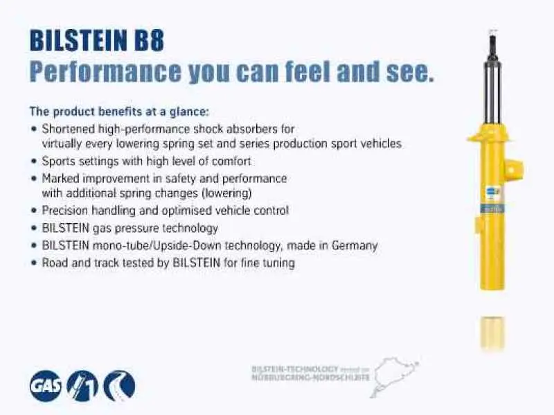 Bilstein B8 Monotube Front Shock Absorber For Vw Cabrio (1985–1993), Jetta (1980–1984), And Rabbit (1975–1984) 2