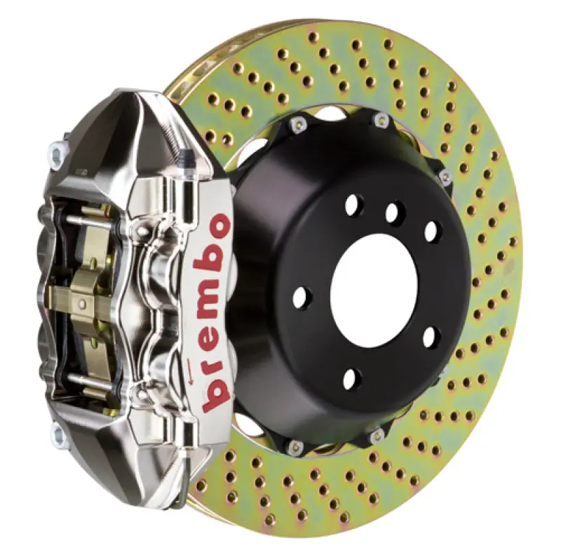 Brembo 01-06 M3 Rear Gtr Bbk 4 Piston Billet345X28 2Pc Rotor Drilled- Nickel Plated 1