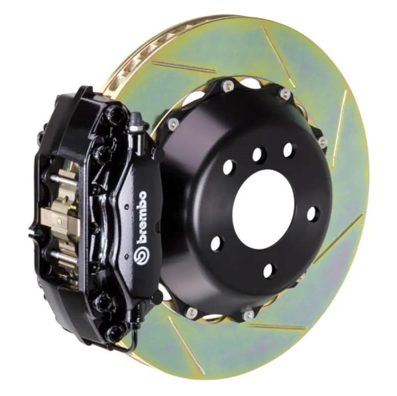 Brembo 03-06 G35 Sedan/Coupe/03-08 350Z Rr Gt Bbk 4 Pist Cast 345X28 2Pc Rotor Slotted Type1-Black 1