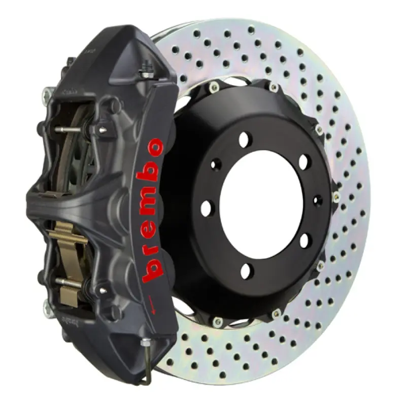 Brembo 12-14 Cls350 Front Gts Bbk 6 Piston Cast 355X32 2Pc Rotor Drilled-Black Ha 1