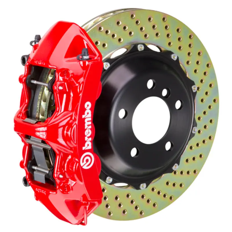 Brembo Gt Big Brake Kit For 2008–2013 Lexus Is-F – Front 6-Piston Calipers With 380X32Mm Drilled Two-Piece Rotors (Red Finish) 1