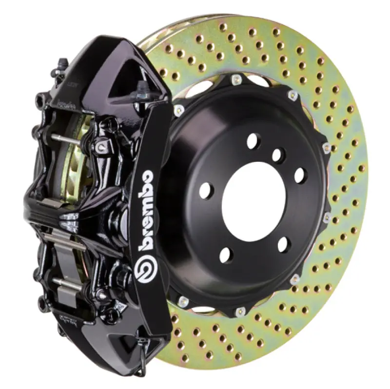 Brembo Gt Big Brake Kit — Front, 6-Piston Calipers With 355X32Mm Drilled Rotors, Black Finish (2004–2017 Wrx Sti) 1