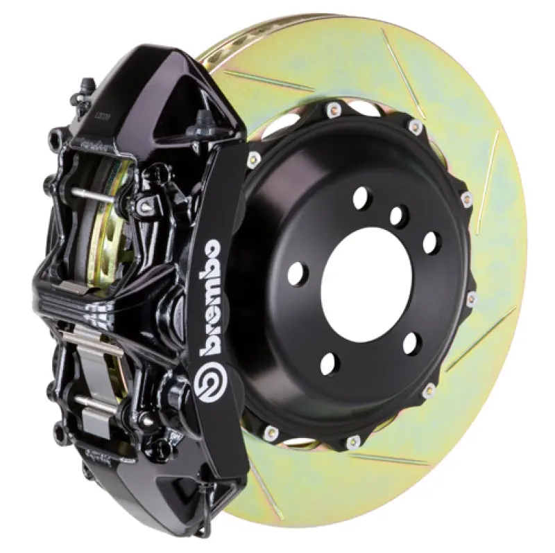 Brembo Gt Big Brake Kit – Front – Compatible With 2017+ Audi A4 And 2018+ A5 – 380X32Mm Two-Piece Slotted Rotors, 6-Piston Calipers – Matte Black 1