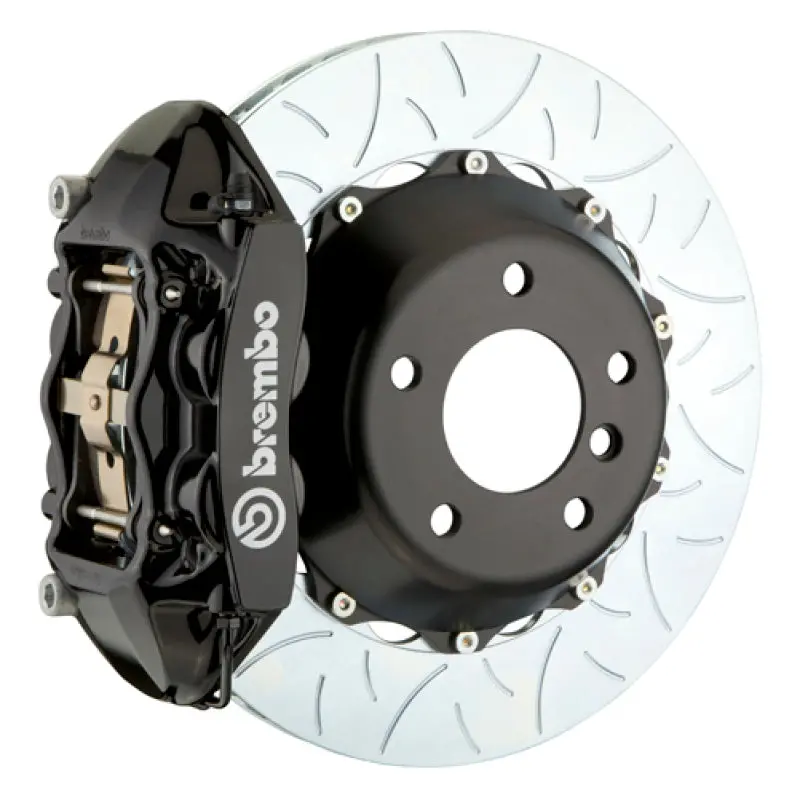 Brembo Gt Rear Brake Kit For 2014+ Maserati Ghibli S/S-Q4 – 4-Piston Calipers, 380X28Mm Slotted 2-Piece Rotors (Type 3, Black) 1