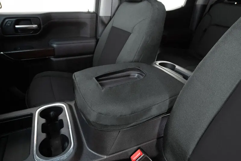 Covercraft Endura Precisionfit Front Row Seat Covers For 2022–2024 Chevrolet Silverado – Black/Charcoal Colorway 2