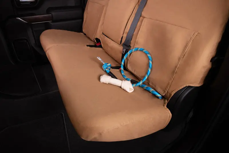 Covercraft Seatsaver Custom-Fit Polycotton Front Row Seat Covers For 2017–2024 Dodge Ram – Tan 2