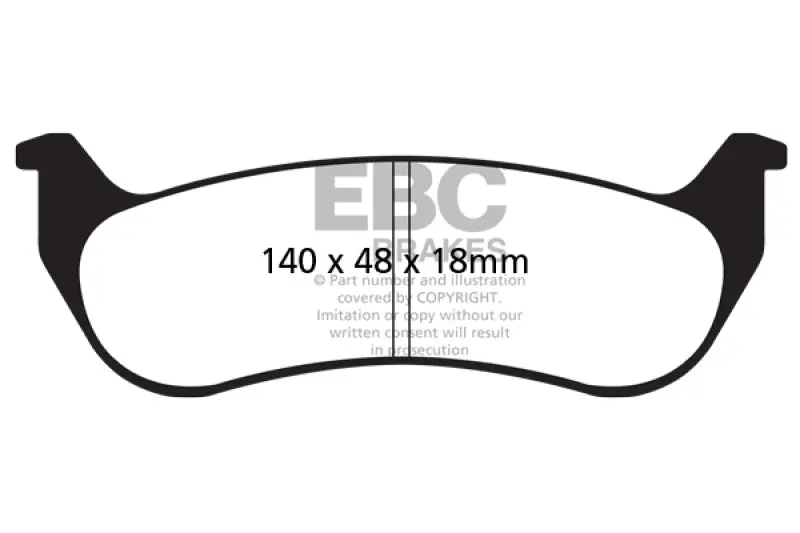 Ebc 05-07 Chrysler Pacifica 3.5 Ultimax2 Rear Brake Pads 1