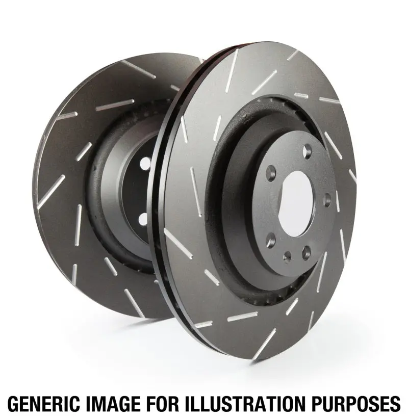 Ebc Blackdash Sport Slotted Rear Brake Rotors For 2014+ Fiat 500 Abarth (Usr) 1