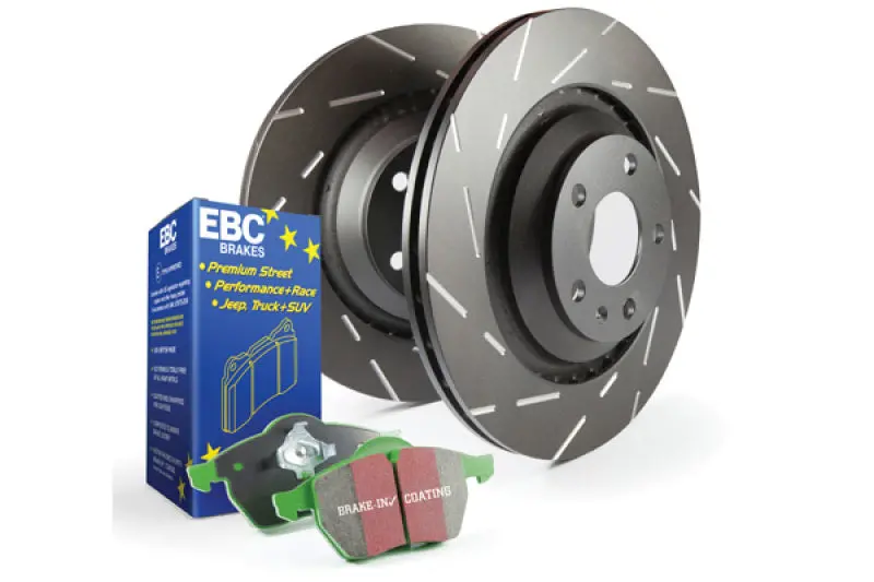 Ebc S2 Brake Kit – Greenstuff Semi-Metallic Pads Paired With Usr Drilled & Slotted Rotors 1