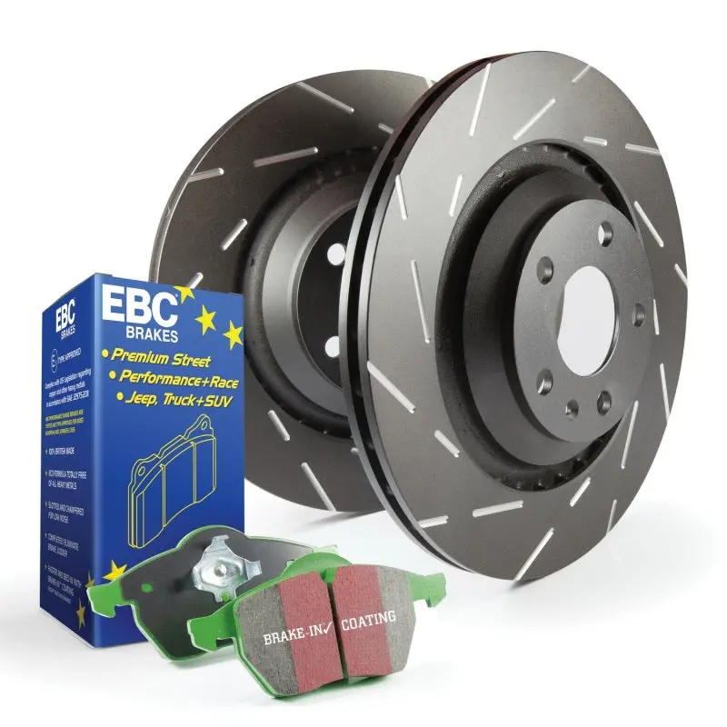 Ebc S2 Brake Kit – Greenstuff Semi-Metallic Pads Paired With Usr Drilled & Slotted Rotors 2