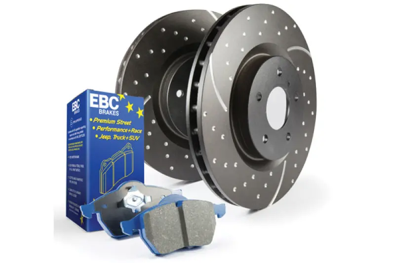 Ebc S6 Brake Upgrade Kit: Bluestuff Pads Paired With Gd Series Drilled & Slotted Rotors 1