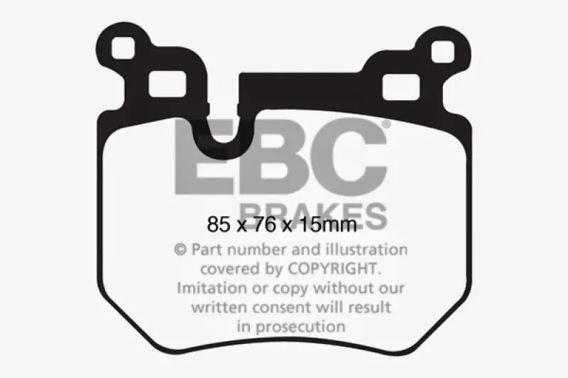 Ebc Yellowstuff Rear Brake Pads For 2008–2010 Bmw 135I 3.0L Twin-Turbo Engine 1