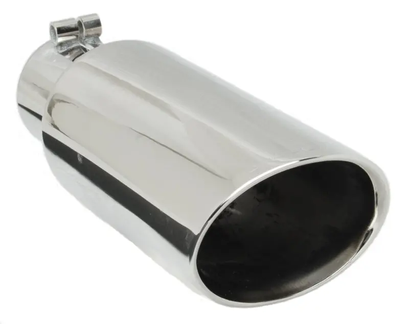 Gibson Stainless Steel Dual-Wall Oval Exhaust Tip – Slash-Cut Design – 3.5” Od / 2.375” Inlet / 11” Length 1