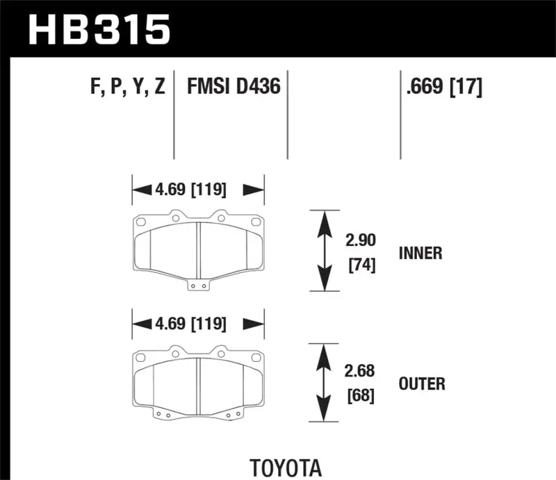 Hawk Lts Street-Oriented Ceramic Brake Pads 1