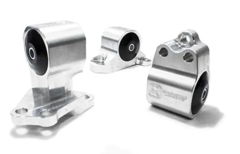 Innovative 92-95 Civic B/D Series Silver Aluminum Mounts Solid Bushings (Auto To Manual 3 Bolt) 1