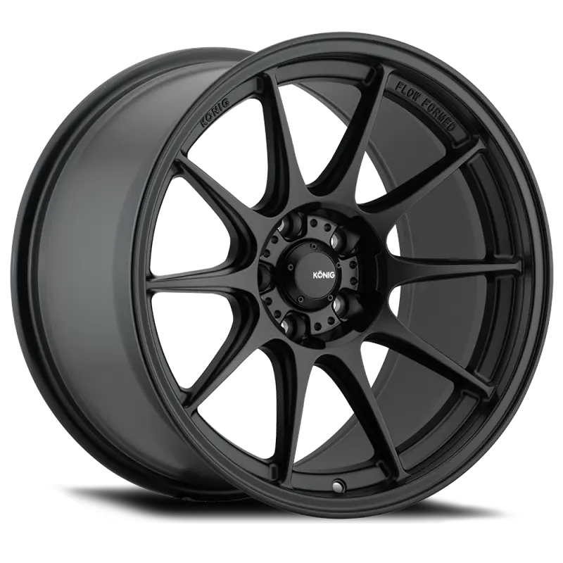 Konig Dekagram Alloy Wheels – 15X7.5, 4X100, Et35, Semi-Matte Black 1