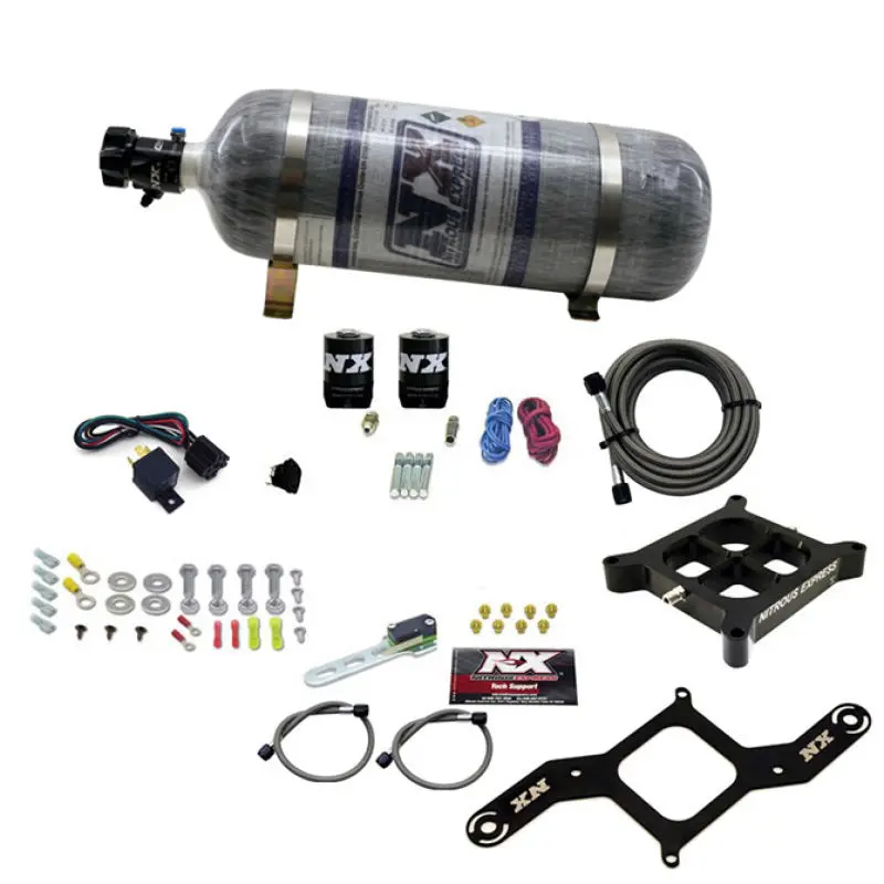 Nitrous Express Pro-Power Crossbar Plate Nitrous Kit – 4150 Flange, 100–500 Hp, Includes Competition Bottle 1