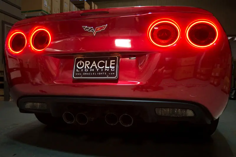 Oracle Led Tail Light Halo Kit With Red Accent Rings For Chevrolet Corvette C6 (2005–2013) 2
